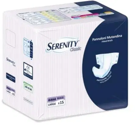Serenity Classic Pannolone Mutanda Maxi Taglia L 15 Pezzi