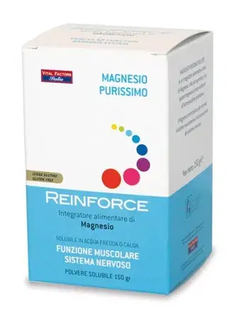 Reinforce Magnesio Purissimo Integratore Muscoli e Sistema Nervoso 150 g