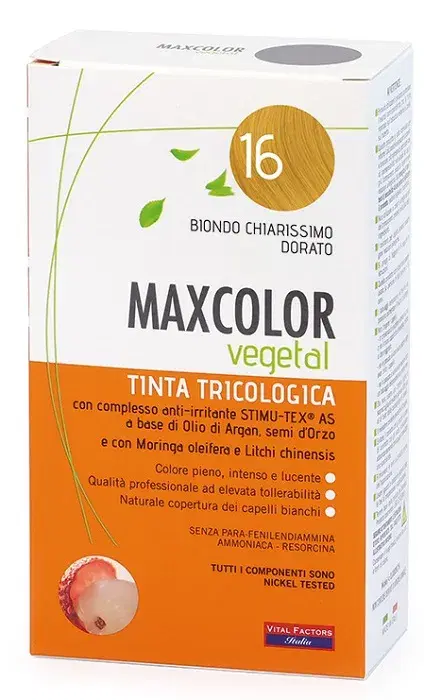 Max Color Vegetal Tinta per Capelli Colore 16 Castano 140 ml