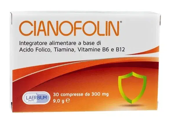 Laerbium Pharma Cianofolin 30 Compresse Gastroprotette 9 G