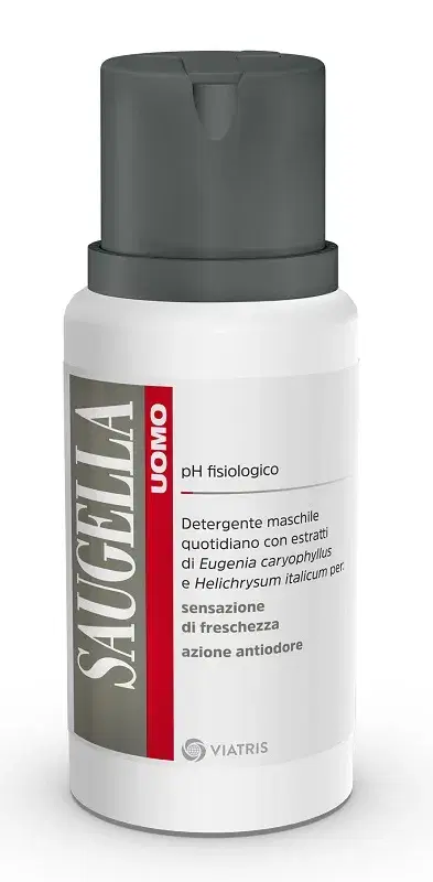 Saugella Uomo Detergente Intimo Maschile Quotidiano Ph Fisiologico 200 ml