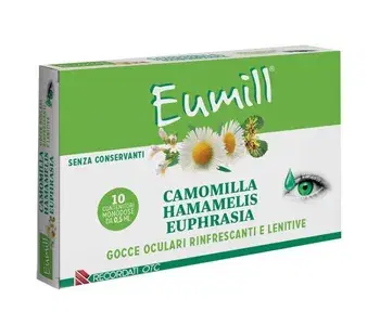 Eumill Gocce Oculari Rinfrescanti e Lenitive alla Camomilla 10 Flaconi da 0,5 ml