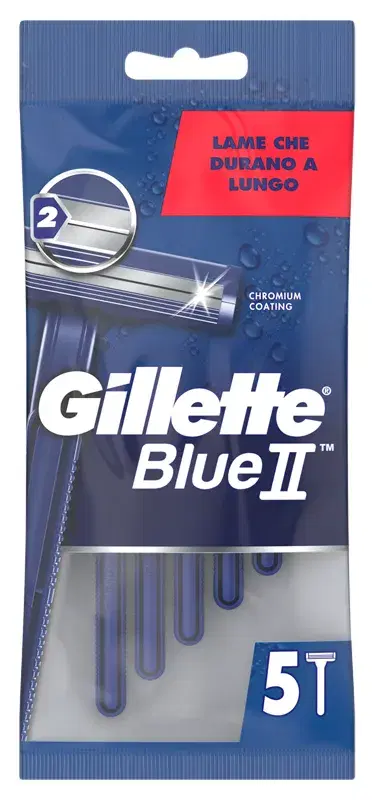 Gillette Rasoio Usa e Getta Blue II Slalom 5 Pezzi