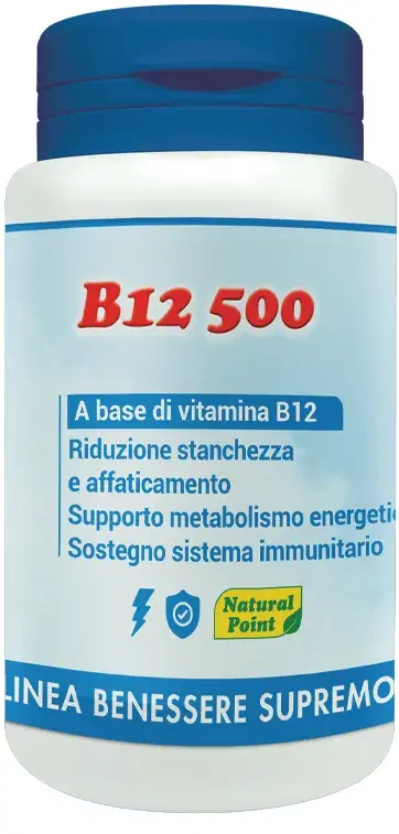 Natural Point B12 500 Cianocobalamina 100 Capsule Vegetali