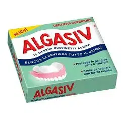 Algasiv 15 Cuscinetti Adesivi Protesi Superiore Tripla Azione