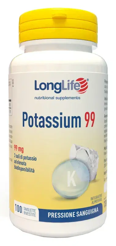 LongLife Linea Sali Minerali Potassio 99 Integratore Alimentare 100 Tavolette