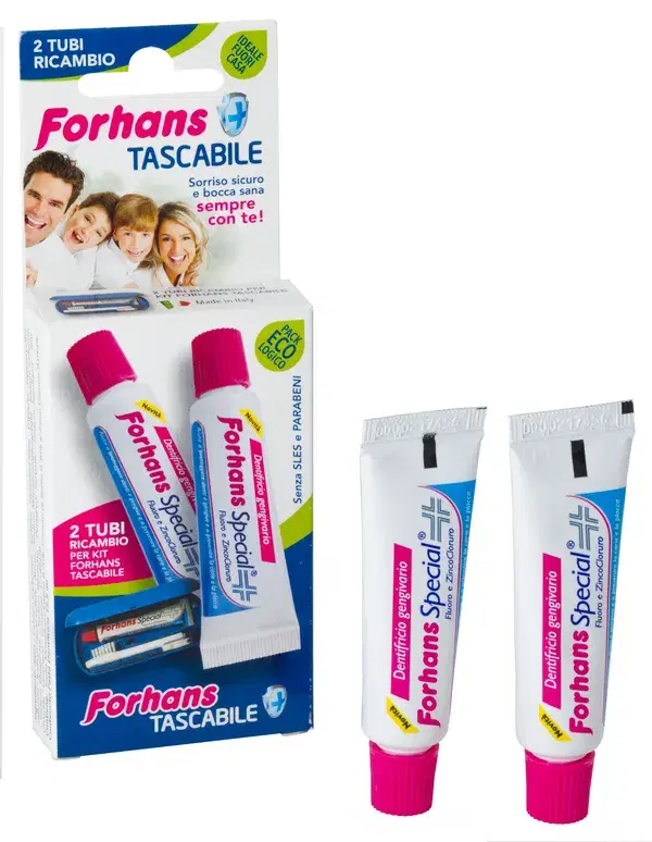 Forhans Tascabile Kit Ricambio Dentifricio 2x12,5 ml