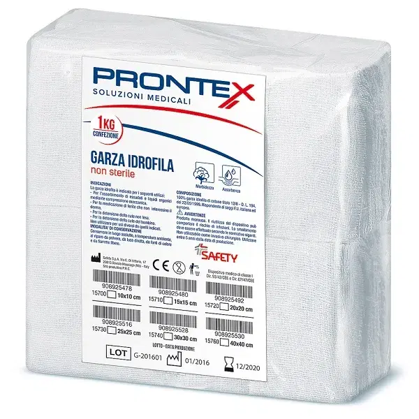 Safety Texil Garza Cotone 10x10 cm 1 kg