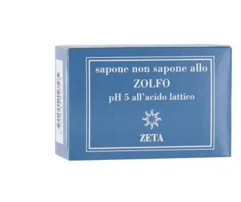 Zeta Sapone Non Sapone Detergente Allo Zolfo pH5 All'Acido Lattico 100 g