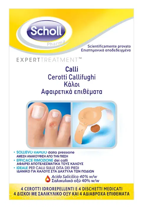 Scholl Cerotti Duroni-Rimozione Dona Sollievo 2 Cerotti Callifughi+2 Dischetti