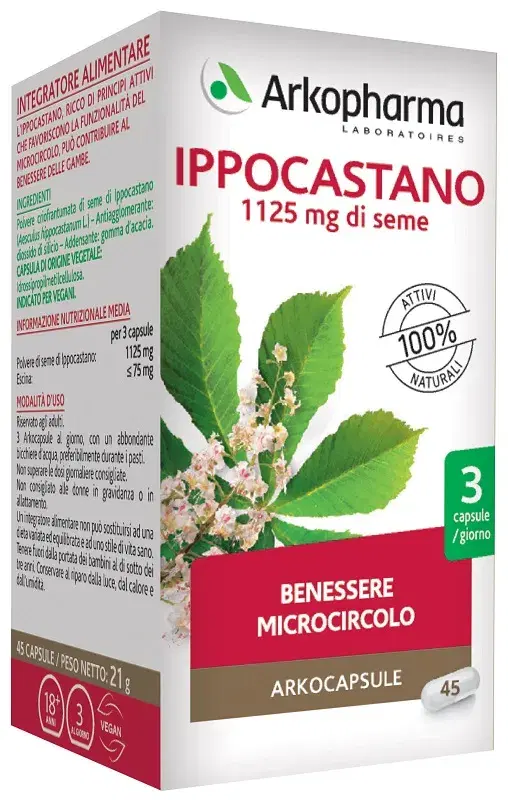 Arkocapsule Integratore Alimentare per il Microcircolo con Ippocastano 45 Capsule