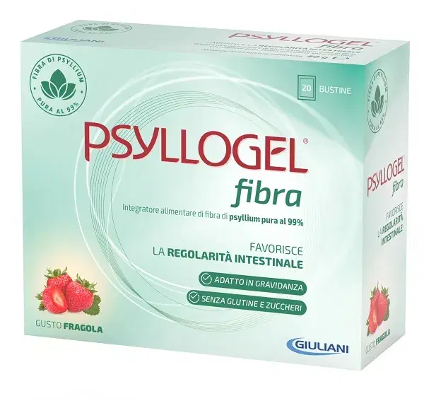 Psyllogel Fibra Integratore Regolarità Intestinale Fragola 20 Buste