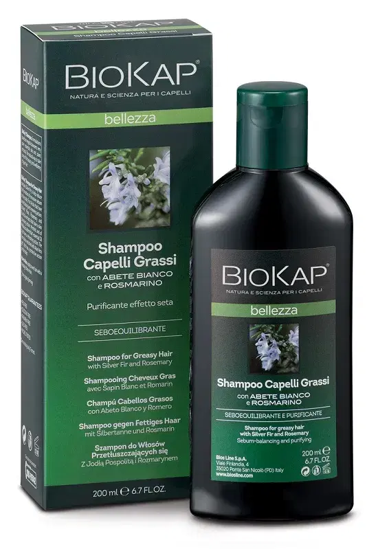 Biokap Bellezza Shampoo Purificante E Rinfrescante Per Capelli Grassi 200 ml