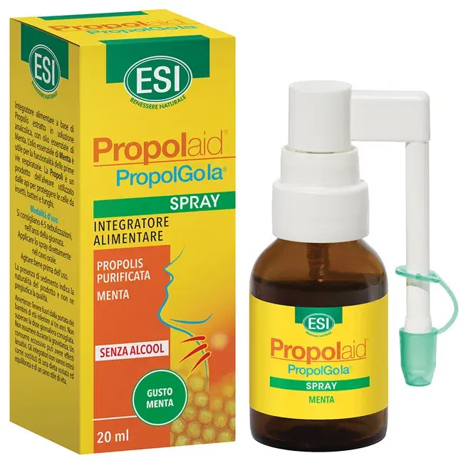 Esi Propolaid PropolGola Spray Integratore Analcolico per la Gola Menta 20 ml