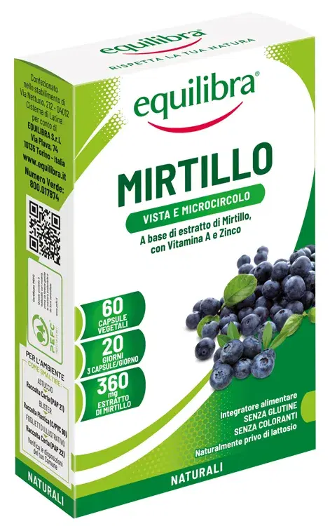 Integratore di Mirtillo - 60 Perle per Supporto della Vista