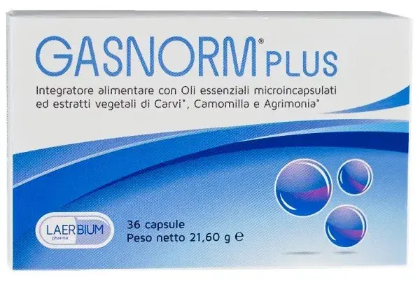 Gasnorm Plus Integratore Con Argilla per il Gonfiore Addominale 36 capsule