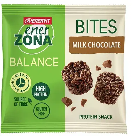 EnerZona Bites Milk Chocolate Snak di Soia e Cioccolato al Latte Minipack 24 gr.