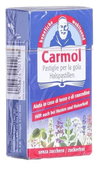 Carmol Pastiglie Per La Gola Senza Zucchero 45 g
