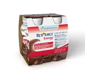 Nestle Resource Energy Gusto Cioccolato 4 Bottiglie da 200 ml
