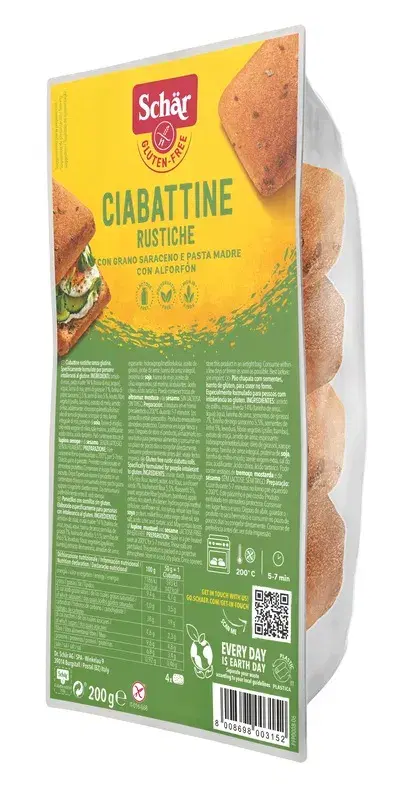 Schar Ciabattine Rustiche Precotte Senza Glutine 200 g