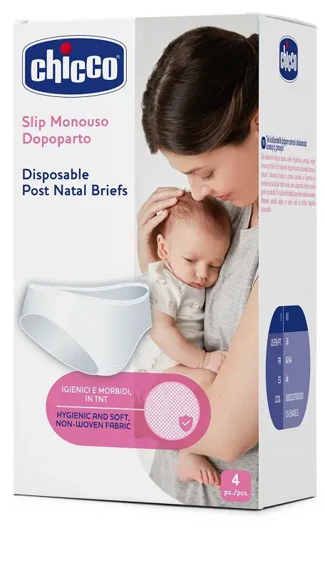 Chicco Mamma Donna Slip Tessuto Non Tessuto Misura 4, 4 Pezzi