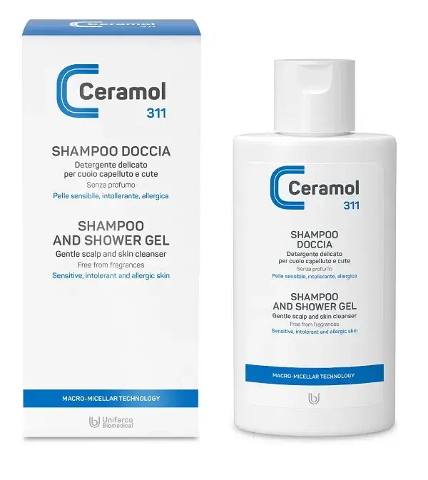 Ceramol 311 Shampoodoccia Detergente Corpo e Capelli per Pelli Sensibili 200 ml