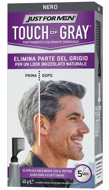Just For Men Touch Of Gray Trattamento Graduale Colorante Nero 40 g
