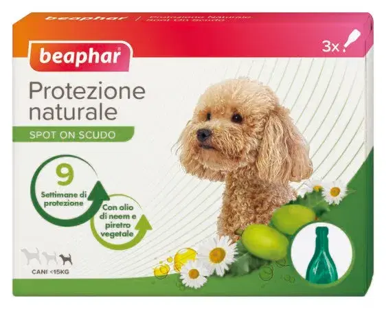 Beaphar Protezione Naturale Spot On Antiparassitario Cane Taglia Piccola 3 Pipet