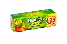 Dieterba Omogeneizzato Frutta Mista 3x80g