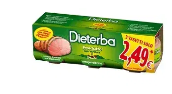 Dieterba Omogeneizzato Prosciutto 3x80g
