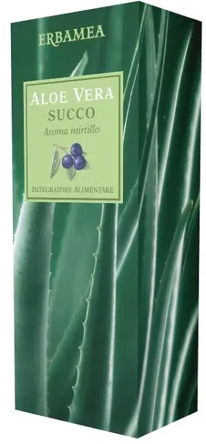 Erbamea Aloe Vera Succo di Mirtillo per le Funzioni Depurative 500 ml