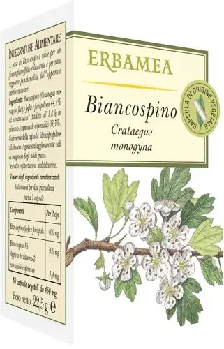 Erbamea Biancospino Integratore ad Azione Rilassante 50 Opercoli