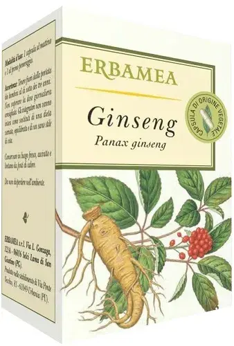 Erbamea Ginseng Integratore dalle Proprietà Tonico-Adattogene 50Capsule Vegetali