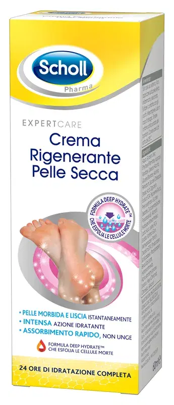Scholl Crema Piedi Rigenerante Pelle Secca Idratante Assorbimento Rapido 60 ml