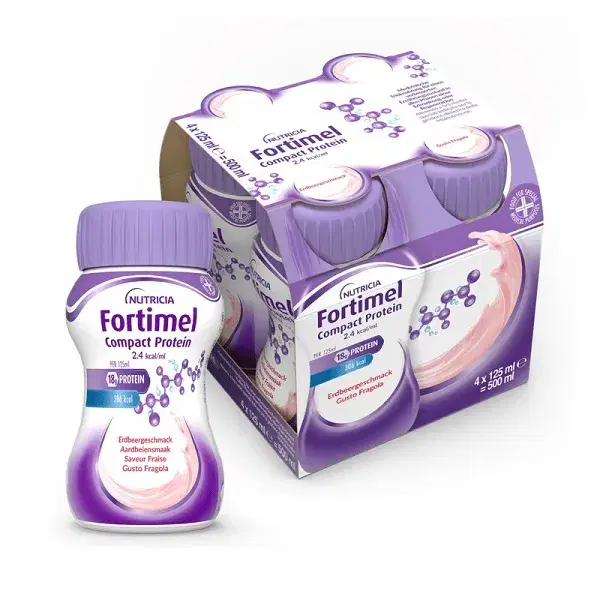 Fortimel Compact Protein Integratore Proteico Alla Fragola 4x125 ml