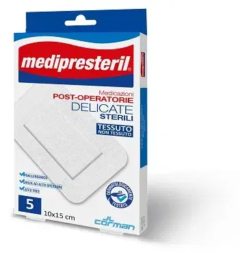 Medipresteril Medicazioni Post-Operatorie Delicate Sterili 10x15 cm 4 Pezzi