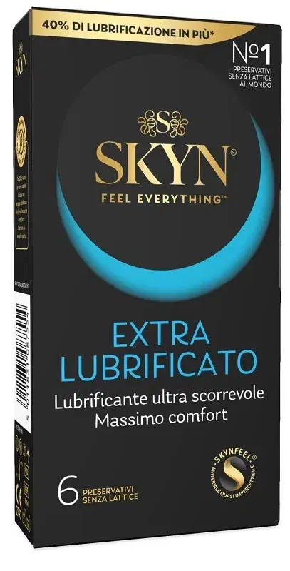 Profilattico Ansell Akuel Skyn Extra Lubrificato B 6 Pezzi