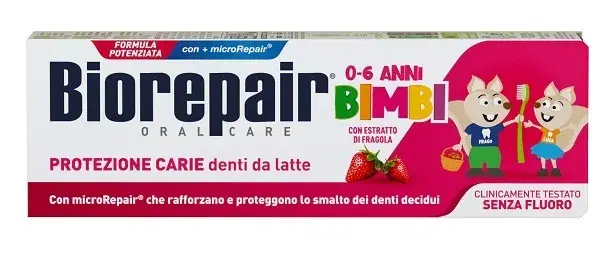 Biorepair Dentifricio Kids 0-6 Anni per Bambini Senza Fluoro 50 ml