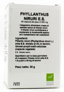 Oti Phyllanthus Niruri Estratto Secco Integratore Diuretico 60 Capsule