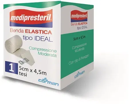 Benda Elastica Medipresteril per Sostegno e Compressione 5 x 450 cm