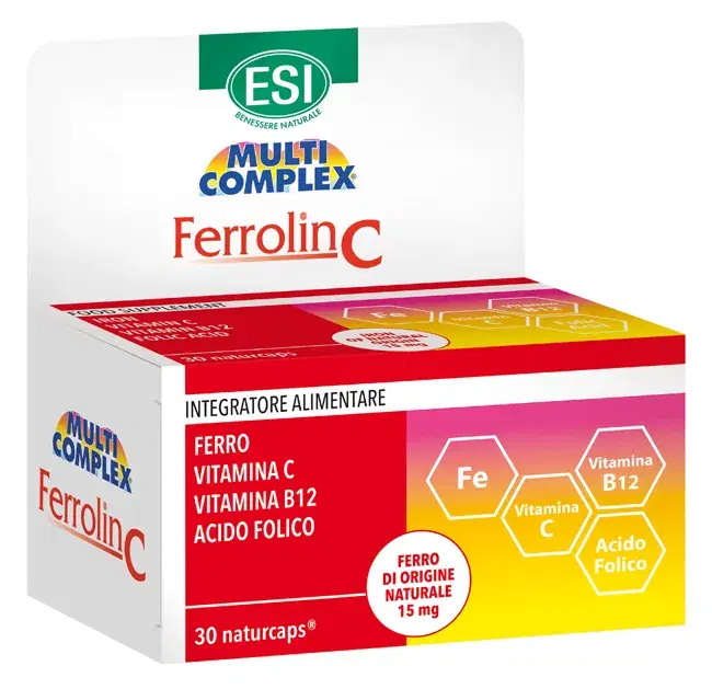 Esi Ferrolin C Integratore Alimentare di Ferro 30 Naturcaps