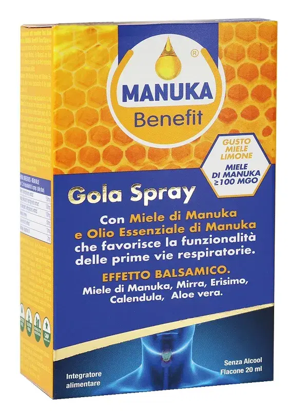 Optima Manuka Benefit Gola Spray Integratore Benessere Cavo Orale 20 ml