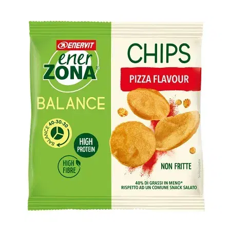 Enerzona Chips 40-30-30 snack di Soia Gusto Pizza 1 Pezzo