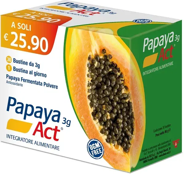 Papaya Act Integratore Metabolismo Energetico 30 Bustine