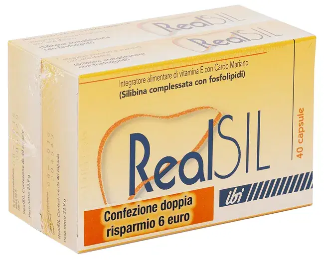 Realsil Integratore Alimentare per il Benessere del Fegato 2 x 40 Capsule