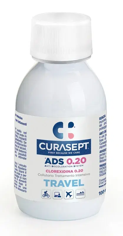 Curasept Collutorio 0,20 Ads Travel Clorexidina Trattamento Intensivo 100 ml