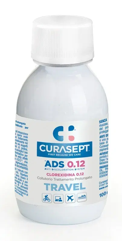 Curasept Collutorio 0,12 Clorexidina Travel Ads Trattamento prolungato 100 ml