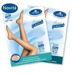 Sauber Linea Classica Autoreggenti in Maglia Microrete 70 Den Neutro Beige Tagli