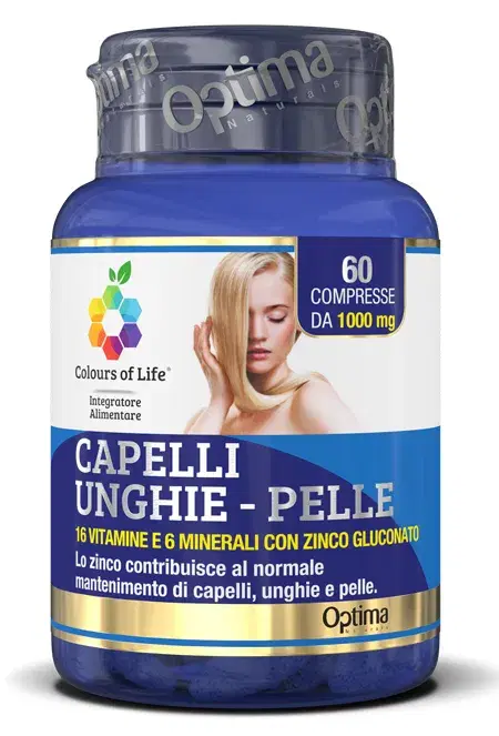 Optima Naturals Linea Capelli Unghie Pelle Integratore Alimentare 60 Compresse