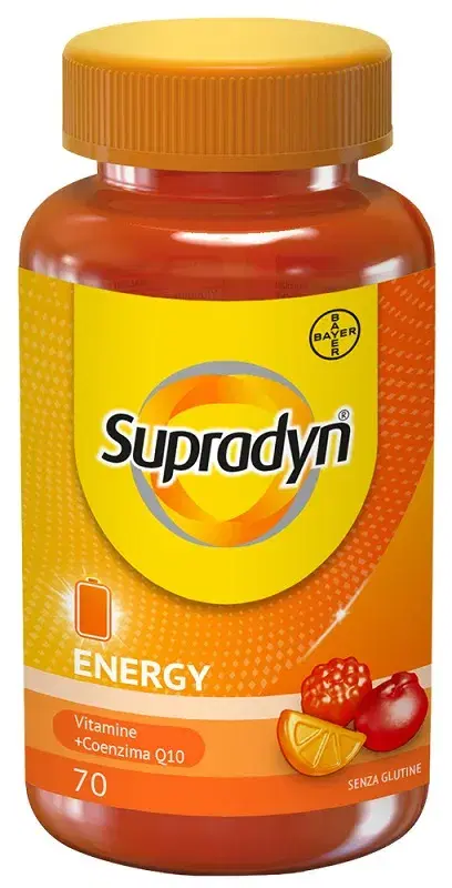 Supradyn Energy Integratore Vitamine A B C D E e Coenzima Q10 Contro Stanchezza 70 Caramelle Gommose